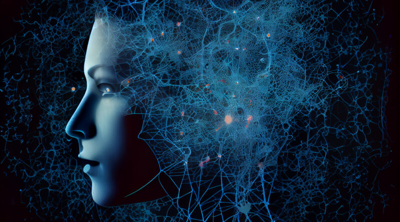 female head with network generative ai